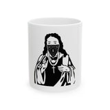 Saint with Bandana Mug – Edgy Religious Icon Coffee Cup (11oz & 15oz)