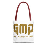 GMP 'God Money Power' Gold Logo Tote Bag - Inspirational Christian Canvas Tote