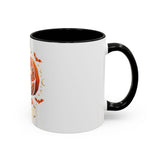 Halloween Pumpkin Accent Coffee Mug — 'GMP God Money Power' Jack-O'-Lantern Design