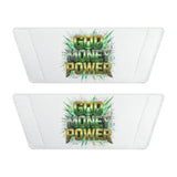 Slide Sandals — "God Money Power" Graphic Pool Slides