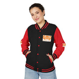 Letterman Jacket — "GMP (God Money Power)" Red & White Varsity Jacket