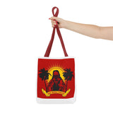 Sunrise Rasta Tote Bag – "God Money Power" Graphic Beach Shopper