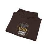 GMP GOD Money Power Hoodie — White Graphic Logo Streetwear Hoodie