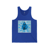 God Money Power Tank Top — Blue Graphic Faith & Hustle Sleeveless Shirt