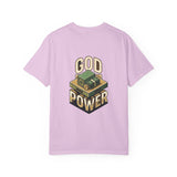 God Power T-Shirt — Faith Graphic Tee with Vintage Tank Illustration