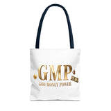 GMP "God Money Power" Gold Logo Tote Bag