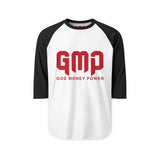 GMP God Money Power Raglan Shirt — 3/4 Sleeve Baseball Tee