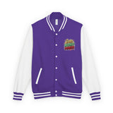 Letterman Jacket — "God Money Power" Graphic Varsity Jacket