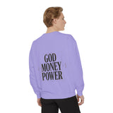 Sweatshirt — GOD MONEY POWER Bold Graphic Crewneck