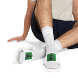 Slide Sandals — Green Graphic Removable‑Strap Slides for Men