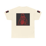 Graphic Tee - Red Mystic Hooded Figure Streetwear
