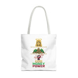 God Money Power Tote Bag — Christian Faith & Prosperity Graphic Tote