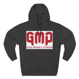 GMP 'God Money Power' Hoodie – Bold Red Logo Fleece Pullover