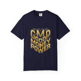 Good Money Power Graphic Tee — GMP 3D Gold Lettering T-Shirt
