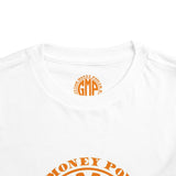 GMP God Money Power Toddler Tee — Orange Logo Kids T‑Shirt