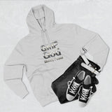 GMP God Money Power Hoodie — Metallic Text Graphic Fleece Hoodie