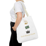 God • Money • Power Tote Bag — Faith-Inspired Money Crown Design