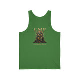 GMP Gold Throne Tank Top — Luxe Mythic Graphic Jersey Tank