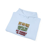 Inspirational Graphic Hoodie - "Put God First, Hustle for the Money, Put Yourself in Power"