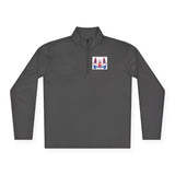 Quarter‑Zip Pullover — Patriotic 'God Never Forgets' American Flag Design