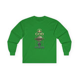 God Money Power Long Sleeve Tee — Faith & Ambition Graphic Shirt