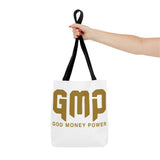 GMP 'God Money Power' Gold Logo Tote Bag - Inspirational Christian Canvas Tote