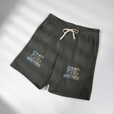 Fleece Sweat Shorts — 'GMP GOD' Marble Text Casual Lounge Shorts