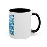 God Money Power Accent Coffee Mug — Blue Graphic 11/15oz