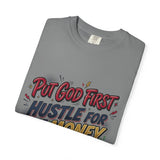 Inspirational Graphic T-Shirt — "Put God First, Hustle for the Money, Put Yourself in Power"