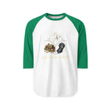Raglan Shirt - 'God • Money • Power' Vintage Graphic Baseball Tee