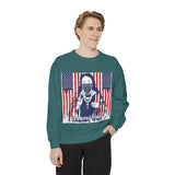 God Money Power Sweatshirt — Patriotic Bandana Graphic Crewneck