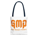 GMP 'God Money Power' Graphic Tote Bag – Bold Orange Statement Carryall