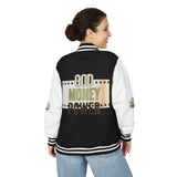 Letterman Jacket — 'God Money Power' Retro Varsity Jacket