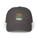 God Money Power -Dad Cap — Embroidered Religious Faith & Prosperity Baseball Hat