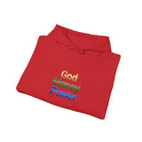 God Money Power Hoodie — Inspirational Rainbow Text Pullover