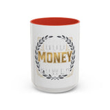 Coffee Mug — 'God Money Power' Laurel Accent Ceramic Mug (11/15oz)