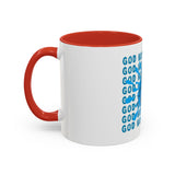 God Money Power Accent Coffee Mug — Blue Graphic 11/15oz