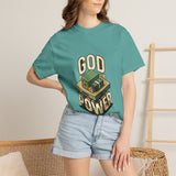 God Power T-Shirt — Faith Graphic Tee with Vintage Tank Illustration