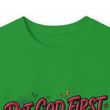 Inspirational Long Sleeve Tee — “Put God First, Hustle for the Money, Put Yourself in Power”