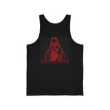 Red Saint Graphic Tank Top – Dark Religious Art Tee