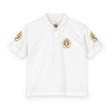 Youth Polo Shirt – Gold Lion Crest "GMP" School/Team Logo