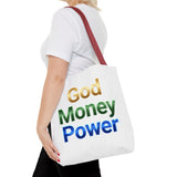God Money Power Tote Bag — Inspirational Faith & Prosperity Canvas Tote