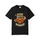 God Money Power- Halloween Pumpkin Graphic T-Shirt