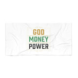 God Money Power Beach Towel — Faith & Prosperity Graphic Towel