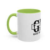 GMP "God Money Power" Accent Coffee Mug — Bold Black Scripture-Inspired Design (11/15oz)