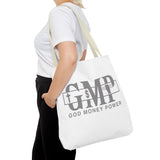 GMP "God Money Power" Printed Tote Bag — Faith & Finance Canvas Tote