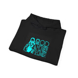 God, Money & Power Hoodie — Neon Retro Graphic Pullover
