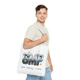 GMP Metallic Logo Tote Bag — God Money Power Graphic Tote