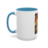 Coffee Mug - 'God Money Power' Pyramid Graphic Accent Mug (11/15oz)