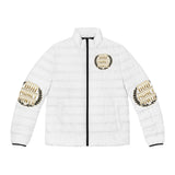 Puffer Jacket — 'God Money Power' Gold Emblem Men's Winter Coat